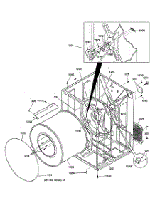03 - Cabinet & Drum parts for Ge Dryer DVL223GB5WW from AppliancePartsPros.com