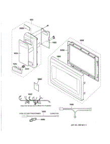 02 - Controls, Door & Wiring parts for Ge Microwave JE1160BC01 from AppliancePartsPros.com