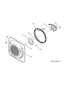 06 - Convection Fan parts for Ge Range J2S968BH2BB from AppliancePartsPros.com