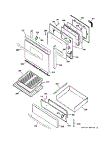 04 - Door & Drawer Parts parts for Ge Range JGB916WEK2WW from AppliancePartsPros.com