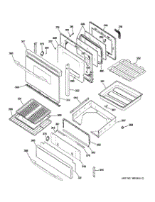 04 - Door & Drawer Parts parts for Ge Range J2B918BEK1BB from AppliancePartsPros.com