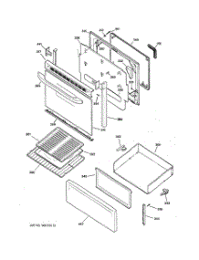 03 - Door & Drawer Parts parts for Ge Range JBP21BH4CT from AppliancePartsPros.com