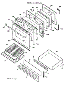 04 - Door & Drawer Parts parts for Ge Range JGBP34GEV4WH from AppliancePartsPros.com