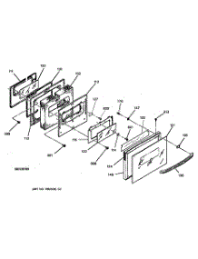 03 - Door parts for Ge Range JGSP44WEY6WW from AppliancePartsPros.com