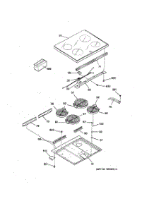 02 - Cooktop parts for Ge Range LEB356GT1BB from AppliancePartsPros.com