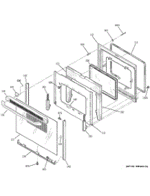 04 - Door parts for Ge Range JBP24EK4BB from AppliancePartsPros.com