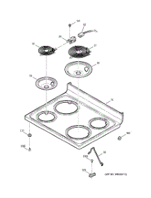 02 - Cooktop parts for Ge Range JBP35WK1WW from AppliancePartsPros.com