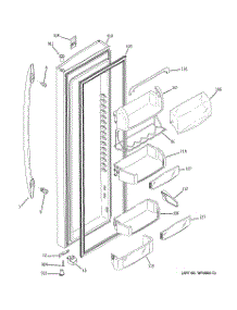 02 - Fresh Food Door parts for Ge Refrigerator PSC25MSSBSS from AppliancePartsPros.com