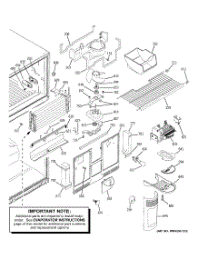03 - Freezer Section parts for Ge Refrigerator PTS25LHRCRWW from AppliancePartsPros.com