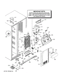 04 - Freezer Section parts for Ge Refrigerator PSC23SGPASS from AppliancePartsPros.com