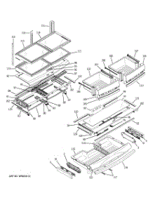05 - Fresh Food Shelves parts for Ge Refrigerator PFCS1NJWASS from AppliancePartsPros.com
