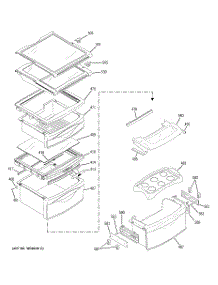 09 - Fresh Food Shelves parts for Ge Refrigerator PCF23NGWDBB from AppliancePartsPros.com