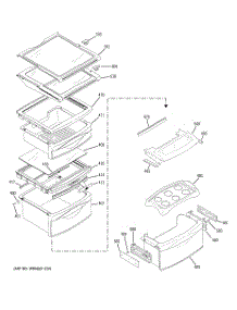 09 - Fresh Food Shelves parts for Ge Refrigerator PSS26MSWCSS from AppliancePartsPros.com