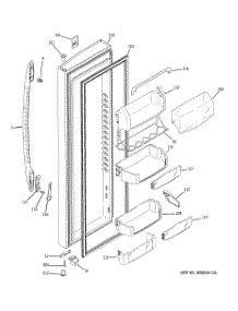 03 - Fresh Food Door parts for Ge Refrigerator PCF23NGWCBB from AppliancePartsPros.com
