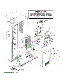 04 - Freezer Section parts for Ge Refrigerator PCF23NGWCBB from AppliancePartsPros.com