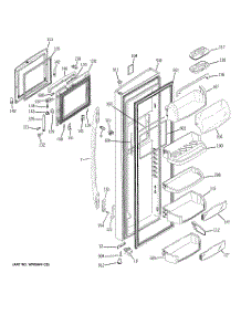 03 - Fresh Food Door parts for Ge Refrigerator PSE27NHWACSS from AppliancePartsPros.com