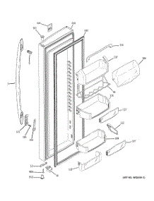 03 - Fresh Food Door parts for Ge Refrigerator PCF23MGWDBB from AppliancePartsPros.com