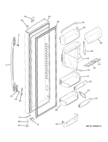 03 - Fresh Food Door parts for Ge Refrigerator PCF23PGWABB from AppliancePartsPros.com