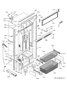 03 - Freezer Section, Trim & Components parts for Ge Refrigerator ZIC360NRHLH from AppliancePartsPros.com