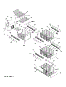 06 - Freezer Shelves parts for Ge Refrigerator PCF25PGWCBB from AppliancePartsPros.com