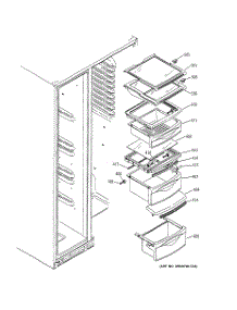 08 - Fresh Food Shelves parts for Ge Refrigerator PSS26MGSCBB from AppliancePartsPros.com