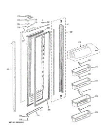 Fresh Food Door parts for Ge Refrigerator PSB42LGRBV from AppliancePartsPros.com