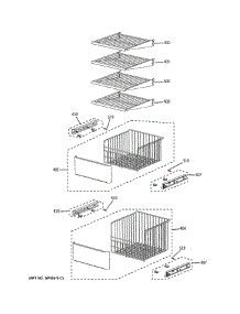 Freezer Shelves parts for Ge Refrigerator PSB42LGRBV from AppliancePartsPros.com