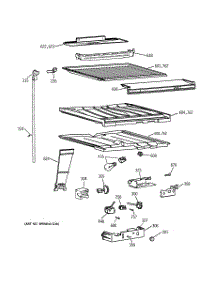 05 - Freezer Shelves parts for Ge Refrigerator PSB42YGXASV from AppliancePartsPros.com