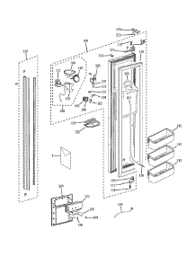Freezer Door parts for Ge Refrigerator PSB42LSRBV from AppliancePartsPros.com