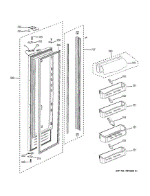 Fresh Food Door parts for Ge Refrigerator PSB42LSRBV from AppliancePartsPros.com