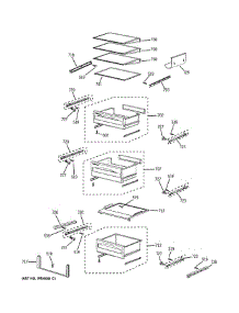 Fresh Food Shelves parts for Ge Refrigerator PSB42LSRBV from AppliancePartsPros.com