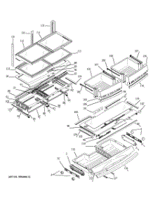 05 - Fresh Food Shelves parts for Ge Refrigerator PFSF5NJXABB from AppliancePartsPros.com