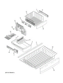 03 - Freezer Shelves parts for Ge Refrigerator PFSF2MJXABB from AppliancePartsPros.com