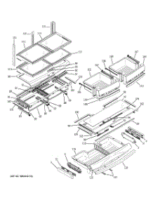 05 - Fresh Food Shelves parts for Ge Refrigerator PFSF5NFWABB from AppliancePartsPros.com
