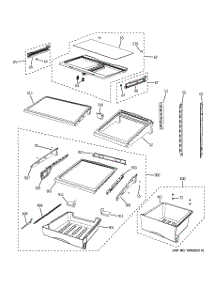 07 - Fresh Food Shelves parts for Ge Refrigerator GFSS6KKXASS from AppliancePartsPros.com