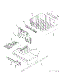 03 - Freezer Shelves parts for Ge Refrigerator GDSC0KBXARBB from AppliancePartsPros.com
