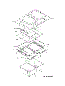 05 - Fresh Food Shelves parts for Ge Refrigerator GDSC0KBXARBB from AppliancePartsPros.com