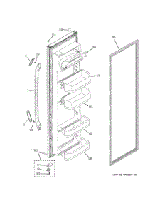 02 - Fresh Food Door parts for Ge Refrigerator GSF25IGXBWW from AppliancePartsPros.com