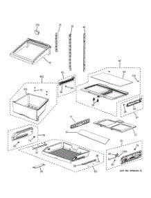 07 - Fresh Food Shelves parts for Ge Refrigerator GFSL6KEXALS from AppliancePartsPros.com