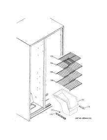 04 - Freezer Shelves parts for Ge Refrigerator GSL25IGXBLS from AppliancePartsPros.com