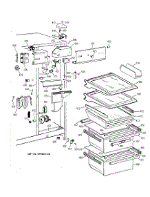 04 - Fresh Food Section parts for Ge Refrigerator TFX25ZRYDWW from AppliancePartsPros.com