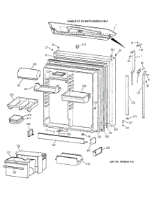 03 - Fresh Food Door parts for Ge Refrigerator TBX22PRYGRWW from AppliancePartsPros.com