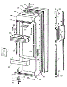 02 - Fresh Food Door parts for Ge Refrigerator TFX24ZRSMWW from AppliancePartsPros.com