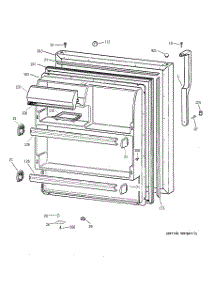 02 - Fresh Food Door parts for Ge Refrigerator TBX18NIBARAA from AppliancePartsPros.com
