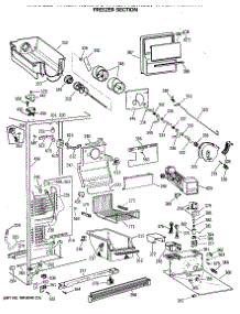 03 - Freezer Section parts for Ge Refrigerator TFH27PRSMBB from AppliancePartsPros.com