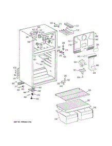 02 - Cabinet parts for Ge Refrigerator GTS16BBSARWW from AppliancePartsPros.com