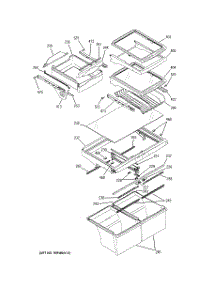 06 - Fresh Food Shelves parts for Ge Refrigerator PTS22LCSARWW from AppliancePartsPros.com