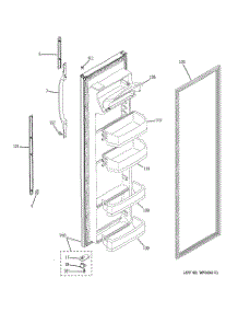 02 - Fresh Food Door parts for Ge Refrigerator GSS25JFPHCC from AppliancePartsPros.com