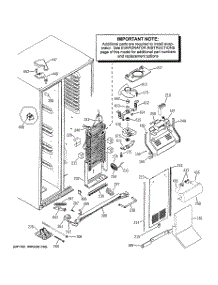 04 - Freezer Section parts for Ge Refrigerator PCG23NHMHFBB from AppliancePartsPros.com