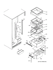 07 - Fresh Food Shelves parts for Ge Refrigerator GSS25WGPDWW from AppliancePartsPros.com
